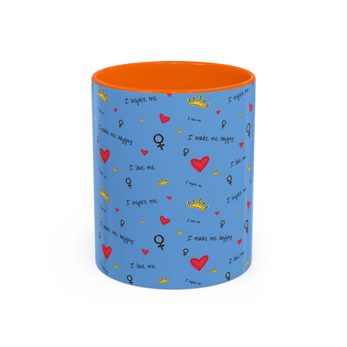 Inspirational Accent Coffee Mug - Love & Happiness Design