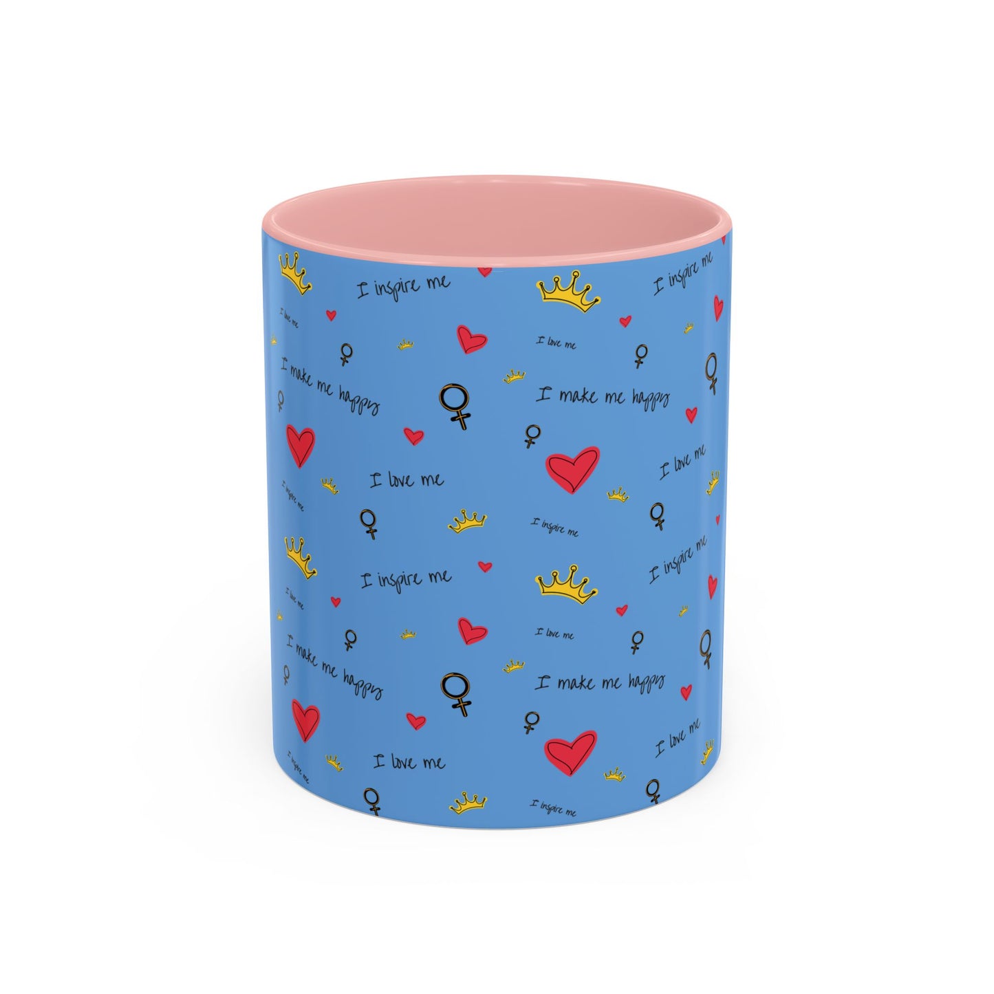 Inspirational Accent Coffee Mug - Love & Happiness Design
