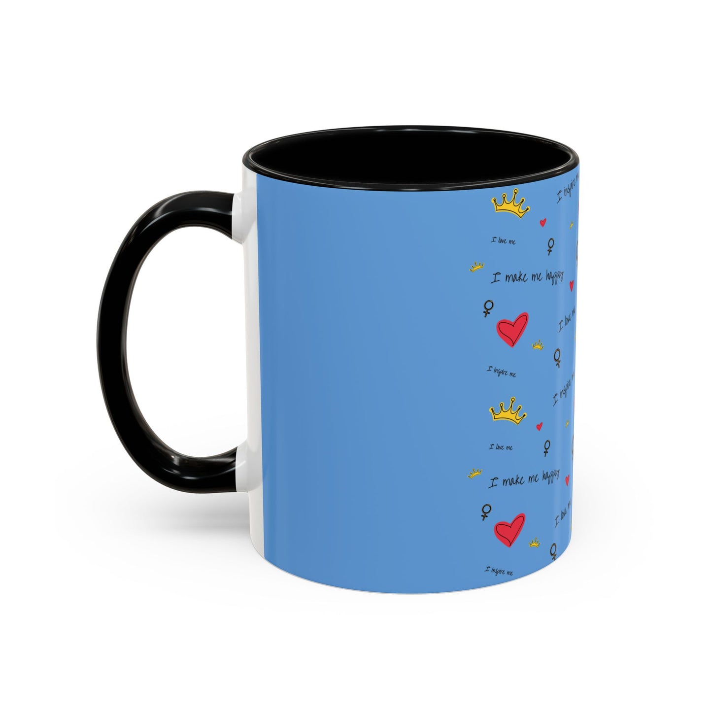 Inspirational Accent Coffee Mug - Love & Happiness Design