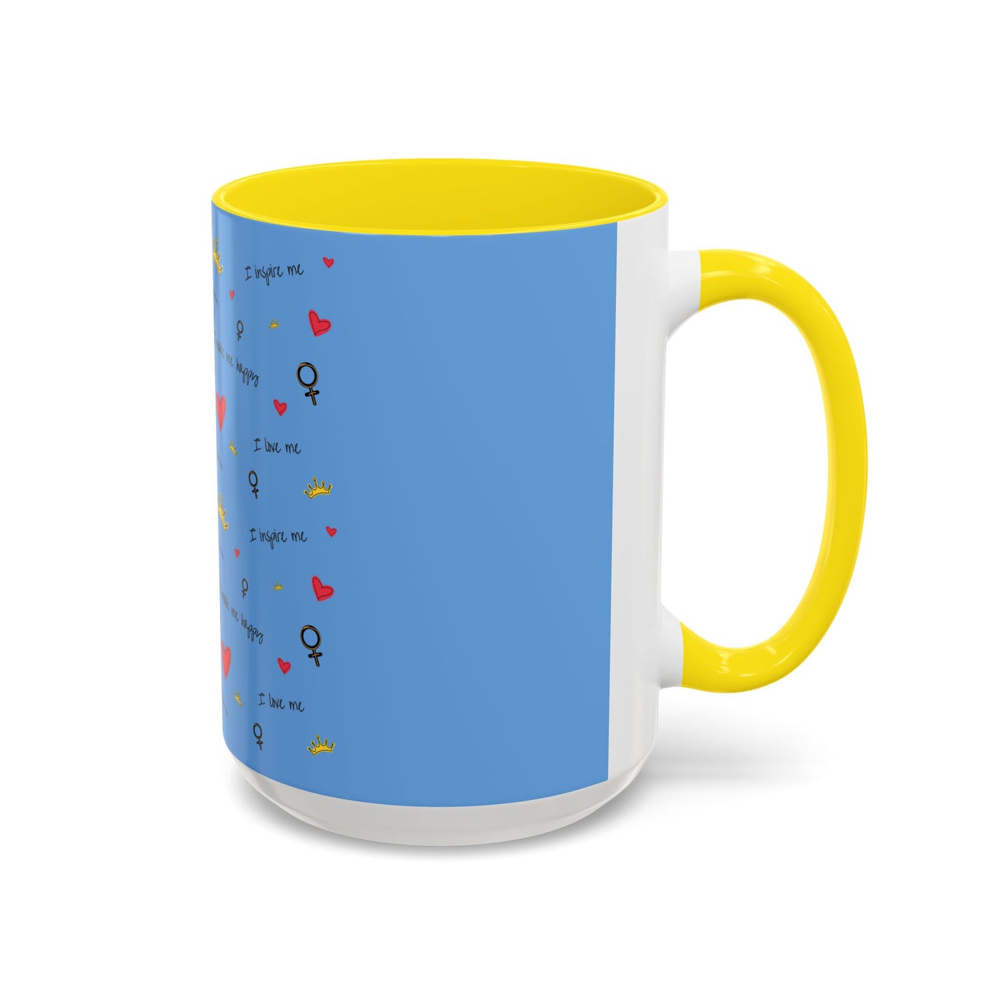 Inspirational Accent Coffee Mug - Love & Happiness Design