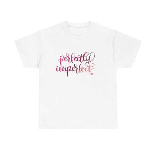 Perfectly Imperfect Unisex Heavy Cotton Tee - Casual Comfort for Self-Love