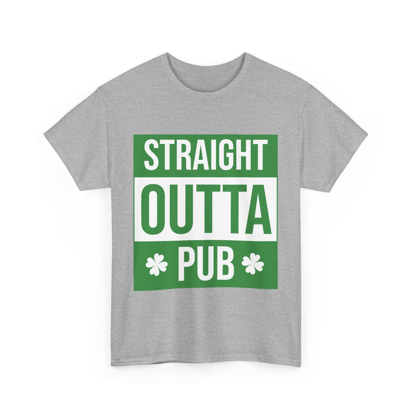 Straight Outta Pub St. Patrick's Day Unisex Heavy Cotton Tee