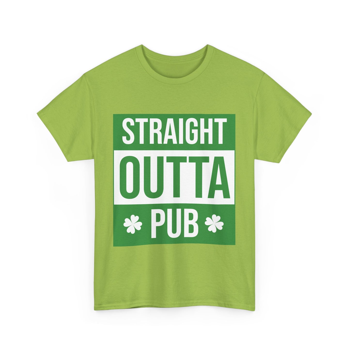 Straight Outta Pub St. Patrick's Day Unisex Heavy Cotton Tee