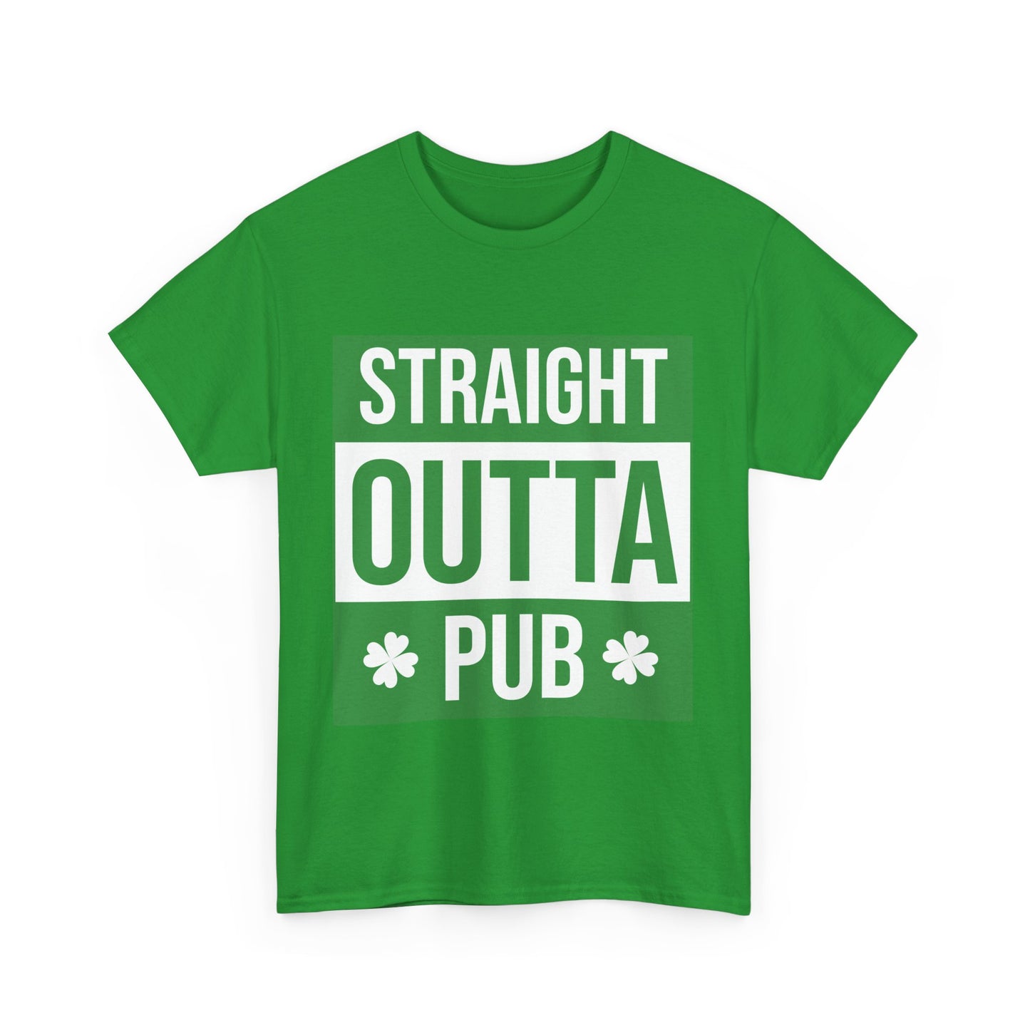 Straight Outta Pub St. Patrick's Day Unisex Heavy Cotton Tee