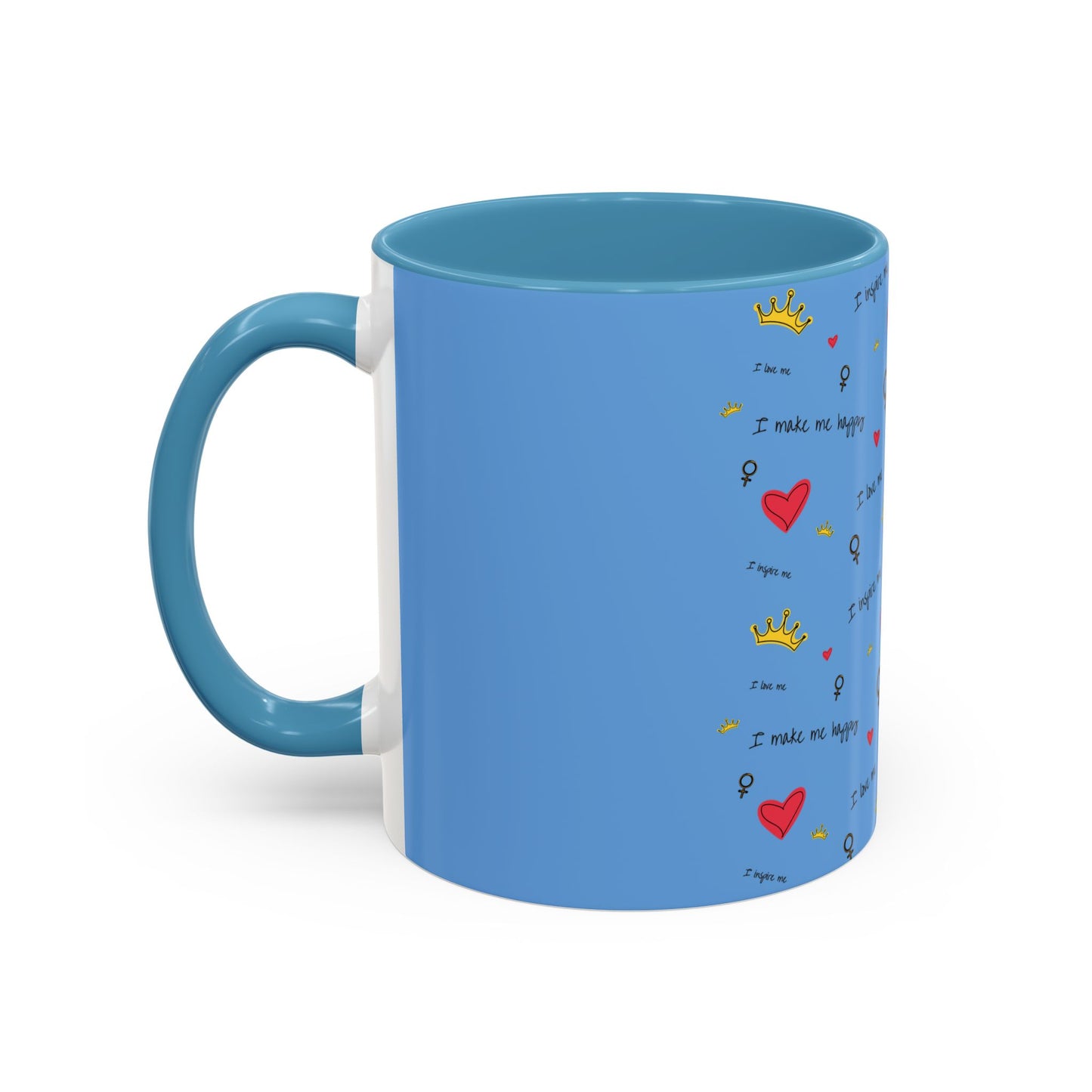 Inspirational Accent Coffee Mug - Love & Happiness Design