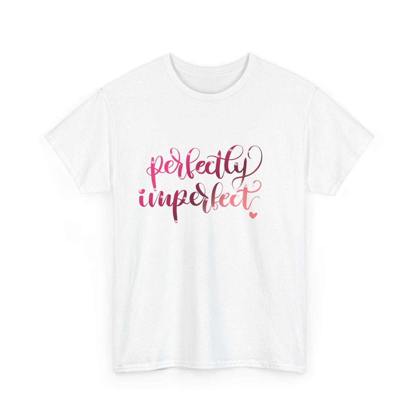 Perfectly Imperfect Unisex Heavy Cotton Tee - Casual Comfort for Self-Love