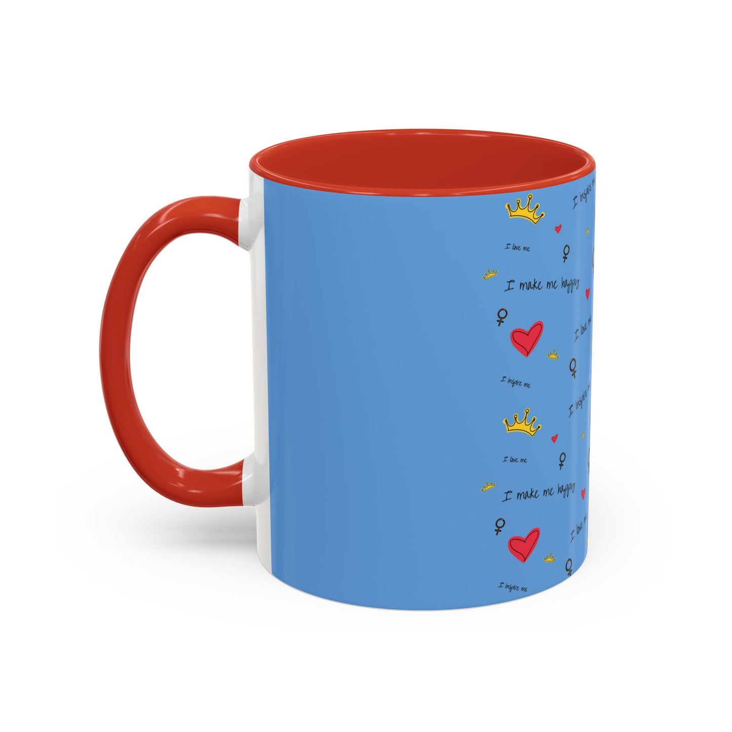 Inspirational Accent Coffee Mug - Love & Happiness Design