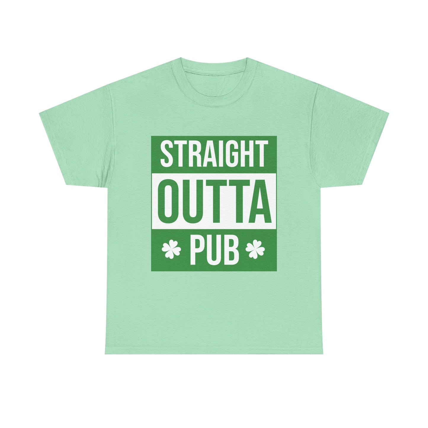 Straight Outta Pub St. Patrick's Day Unisex Heavy Cotton Tee