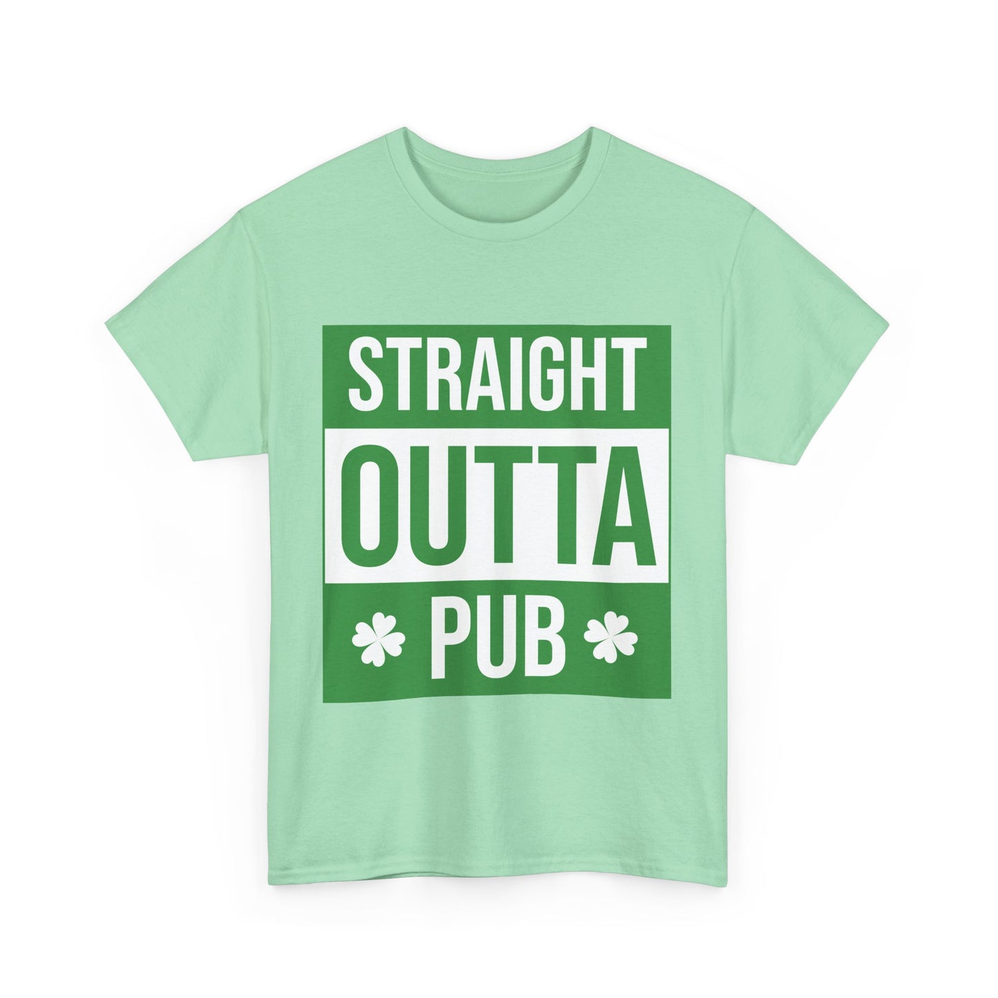 Straight Outta Pub St. Patrick's Day Unisex Heavy Cotton Tee