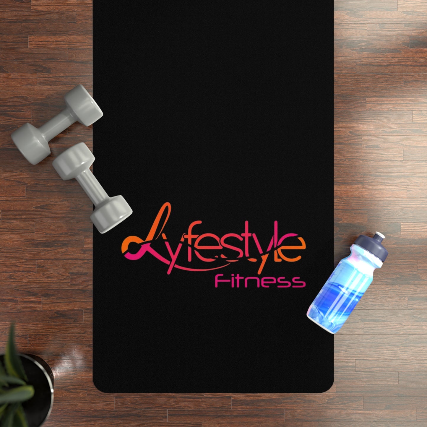 Lifestyle Fitness Rubber Yoga Mat - Non-Slip, Durable Workout Essential