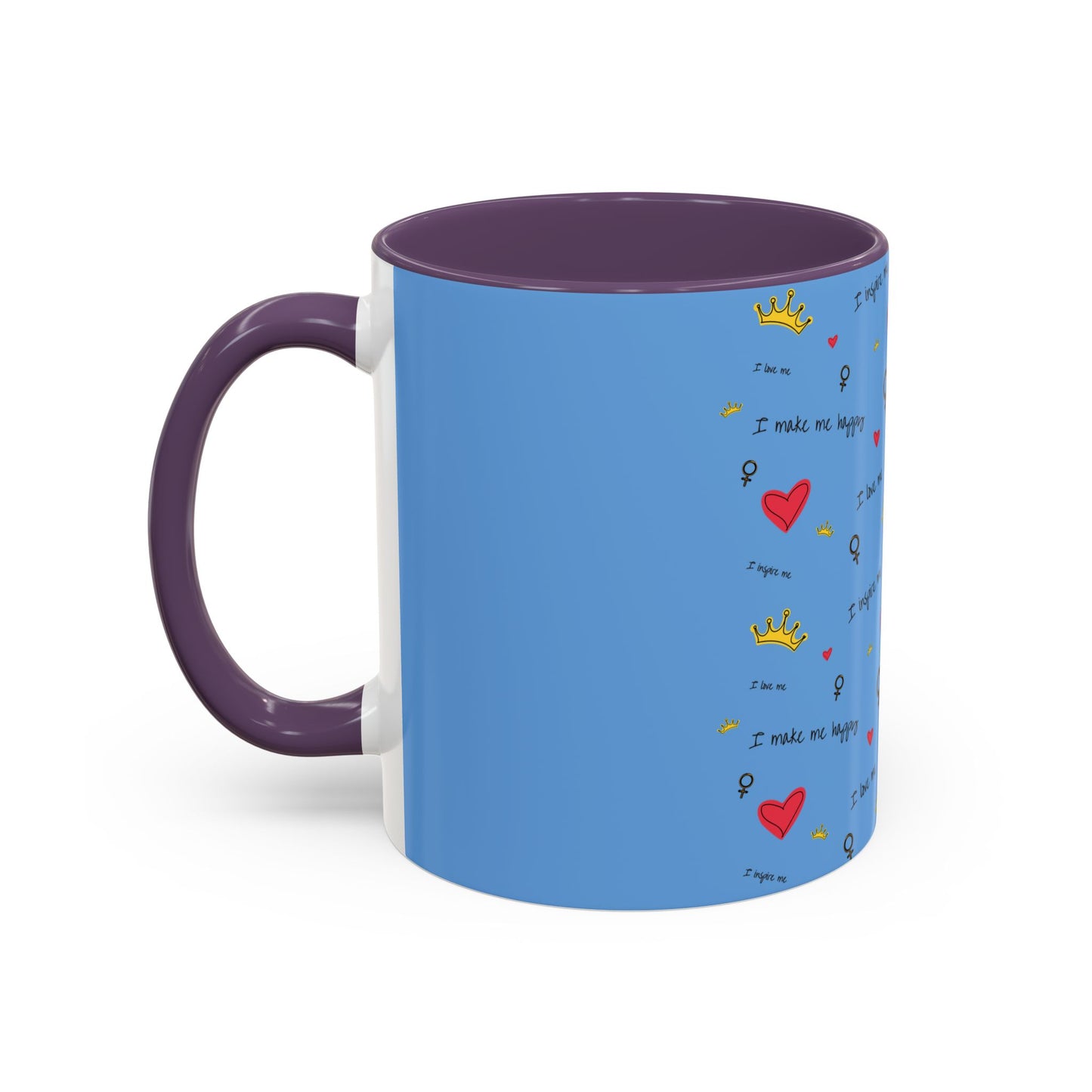 Inspirational Accent Coffee Mug - Love & Happiness Design