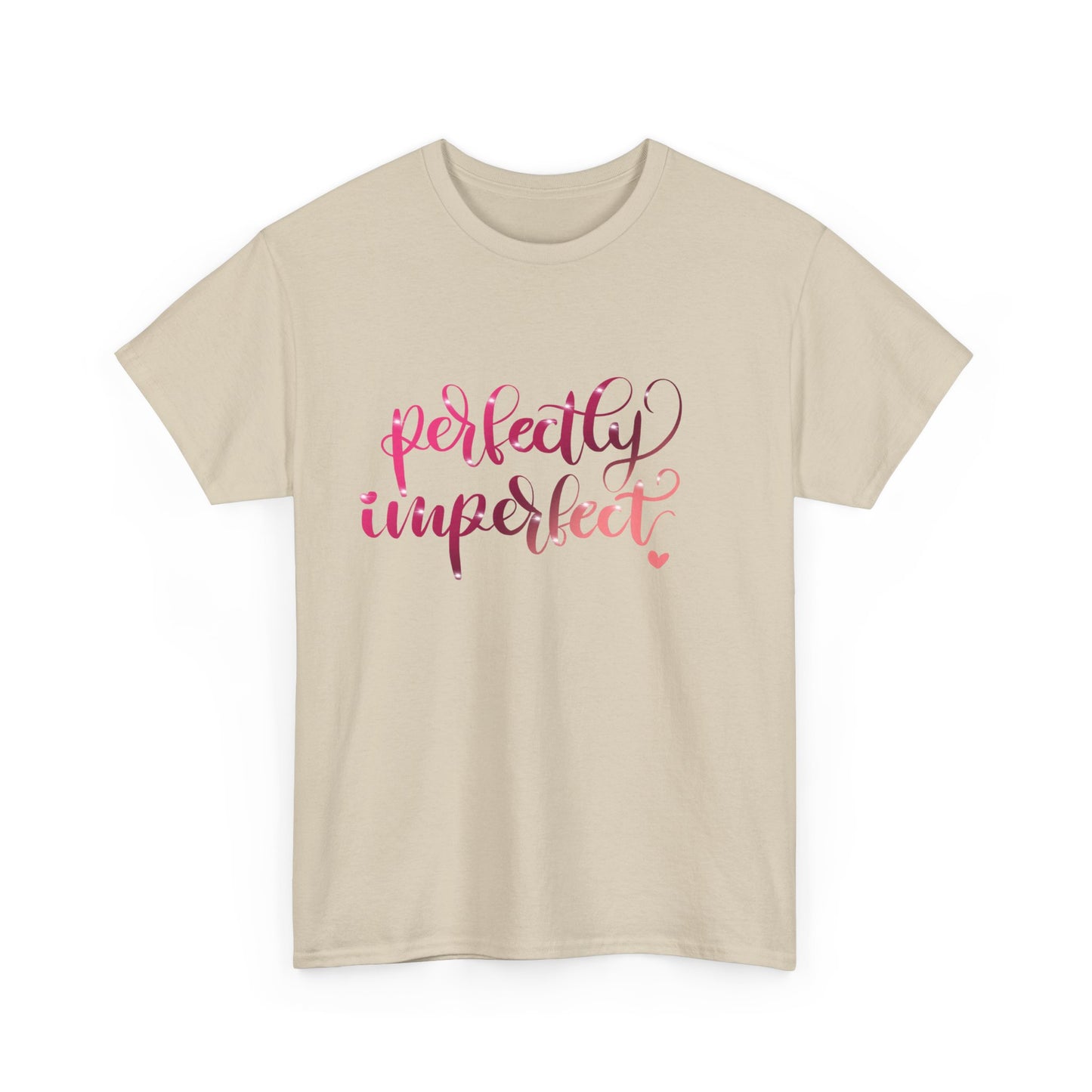 Perfectly Imperfect Unisex Heavy Cotton Tee - Casual Comfort for Self-Love