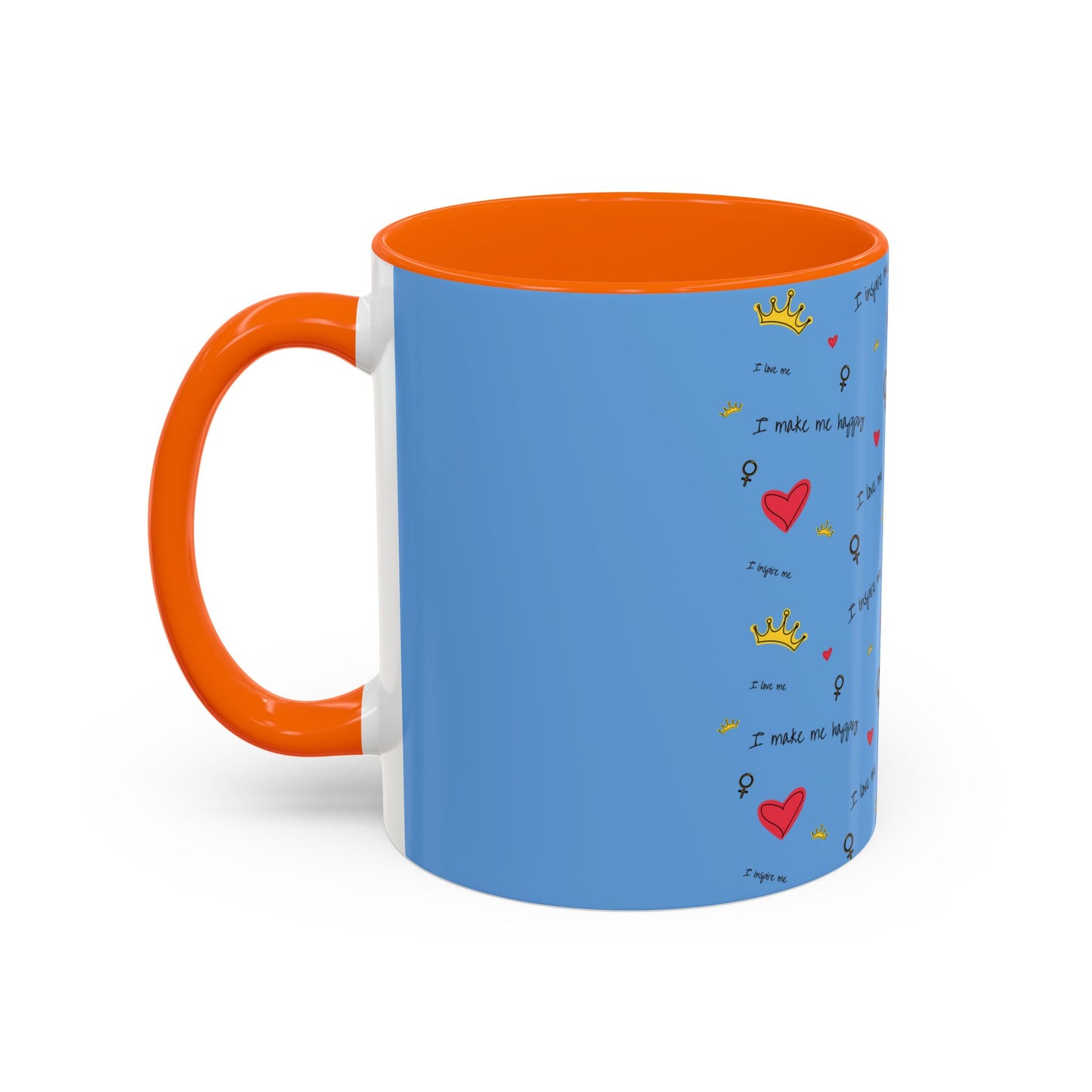 Inspirational Accent Coffee Mug - Love & Happiness Design