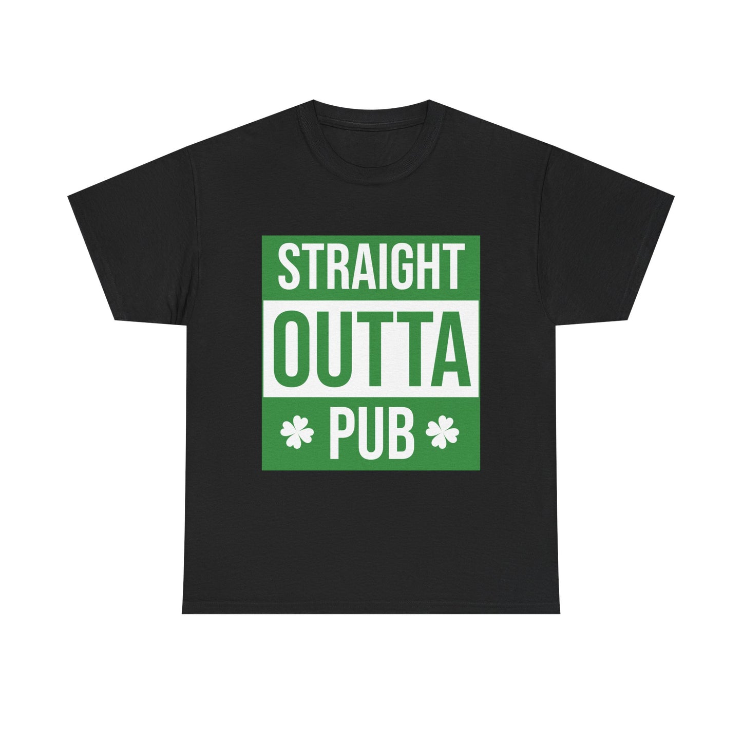 Straight Outta Pub St. Patrick's Day Unisex Heavy Cotton Tee