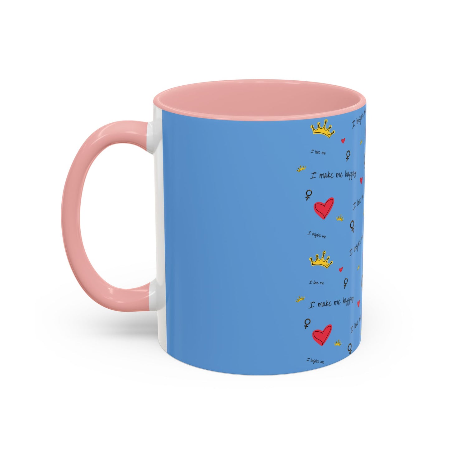 Inspirational Accent Coffee Mug - Love & Happiness Design