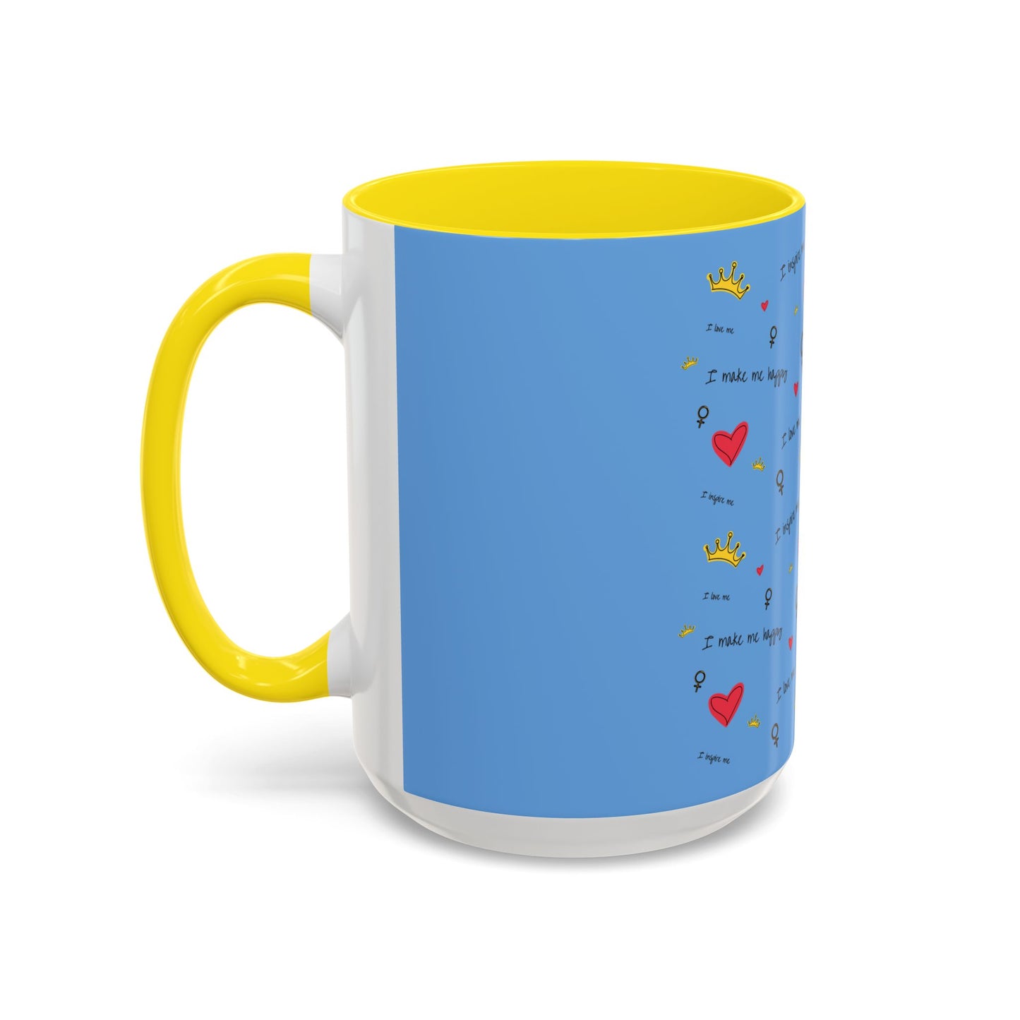 Inspirational Accent Coffee Mug - Love & Happiness Design