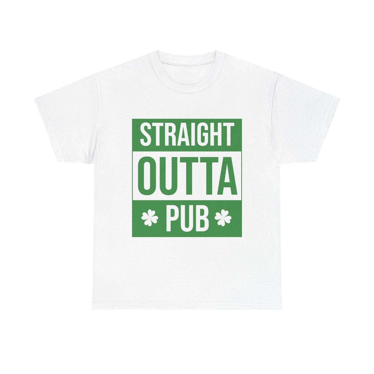 Straight Outta Pub St. Patrick's Day Unisex Heavy Cotton Tee