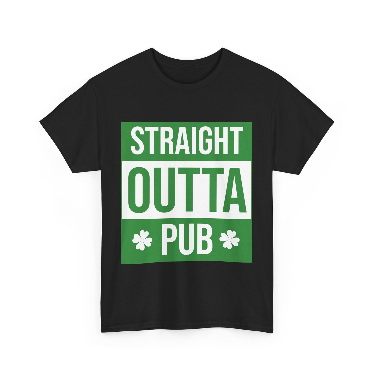 Straight Outta Pub St. Patrick's Day Unisex Heavy Cotton Tee