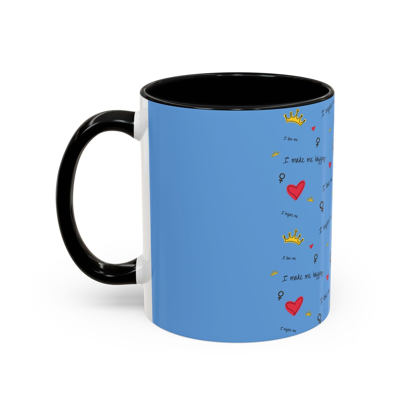 Inspirational Accent Coffee Mug - Love & Happiness Design