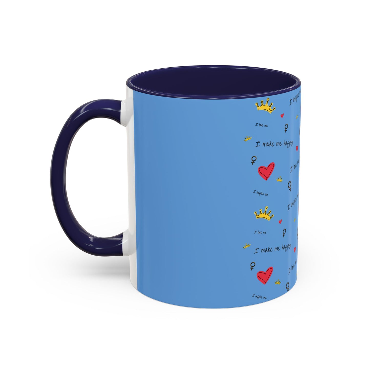 Inspirational Accent Coffee Mug - Love & Happiness Design