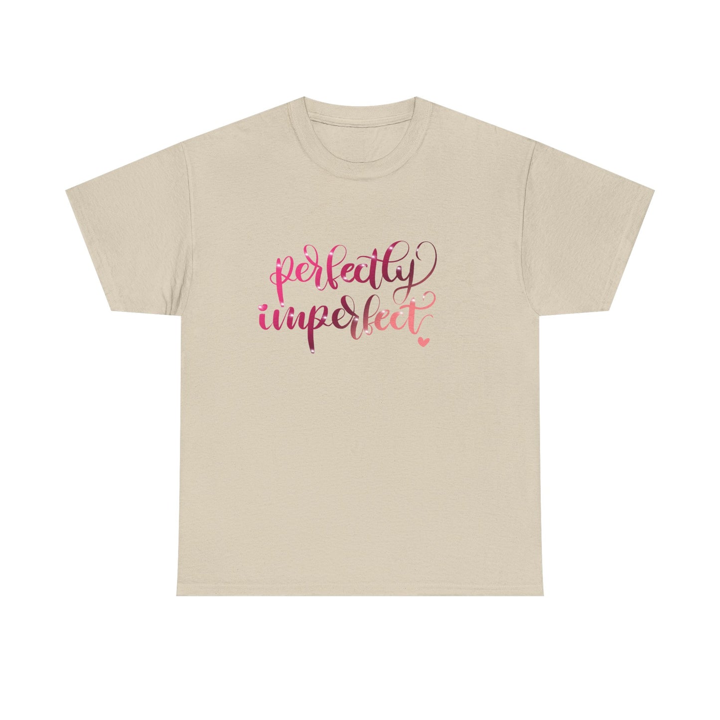 Perfectly Imperfect Unisex Heavy Cotton Tee - Casual Comfort for Self-Love