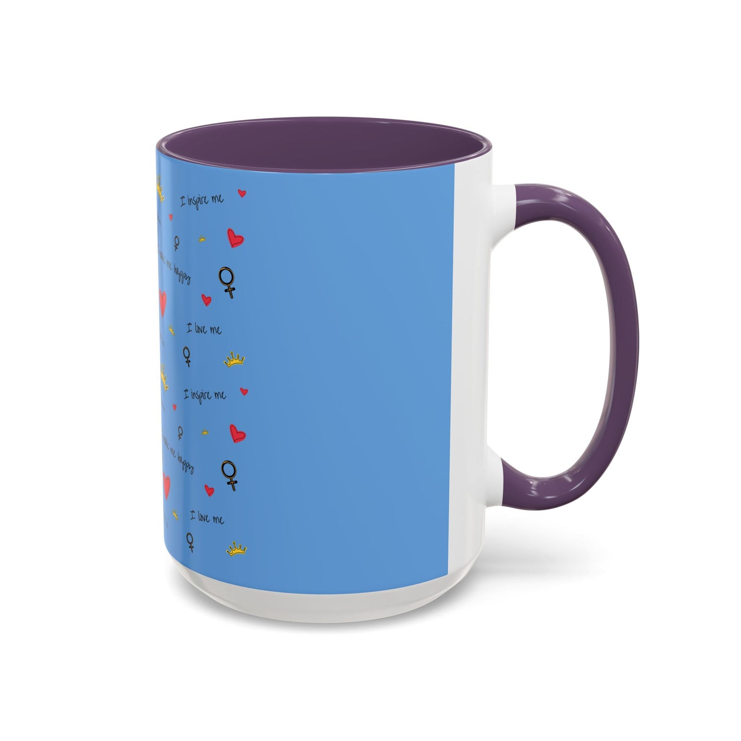 Inspirational Accent Coffee Mug - Love & Happiness Design